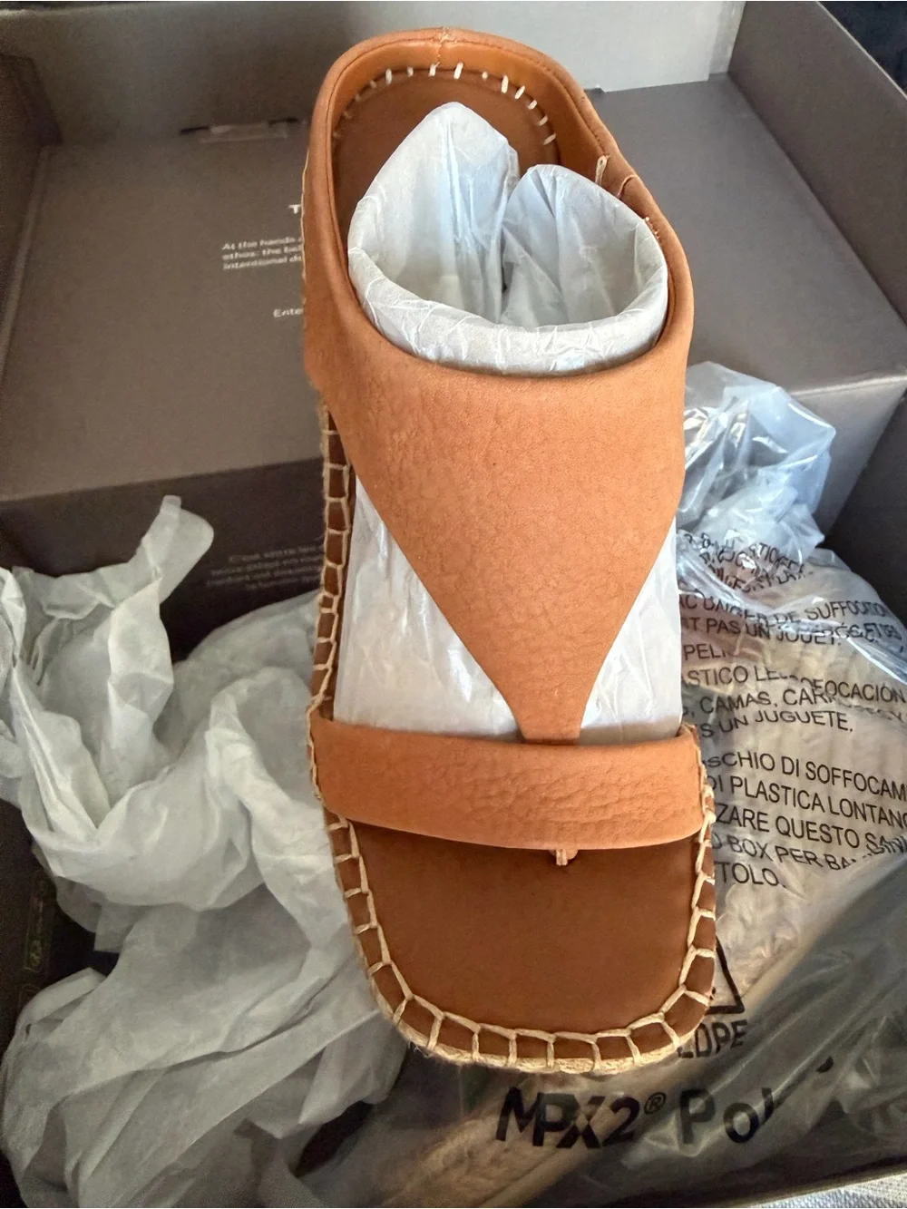 Franco Sarto Farren Leather Wedge Espadrille Sandals
